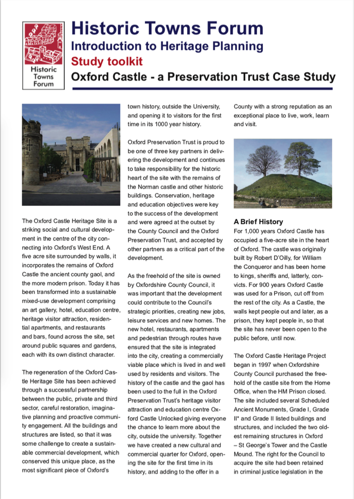 HTVF Oxford Castle - a Preservation Trust Case Study